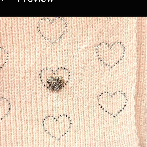 Juicy Couture Faux Fur Rhinestone Heart Embellished Pom Beanie & Scarf Set main image 6